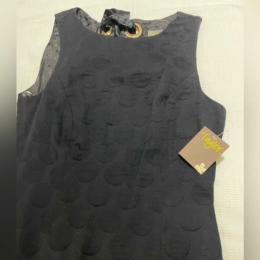 Womens New Taylor Black Dress Size 4 - Picture 4 of 5